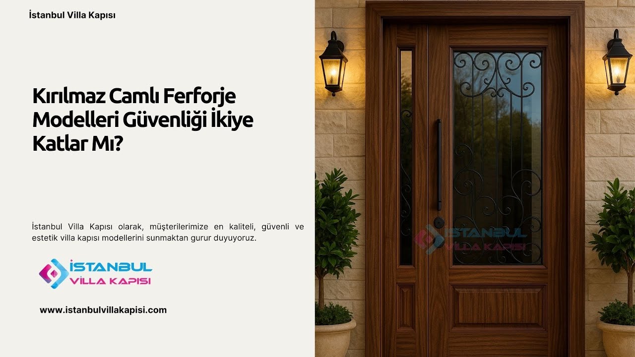 Kırılmaz Camlı Ferforje Kapı Modelleri Gerçekten Güvenliği İkiye Katlar Mı? #celikkapi #villakapisi