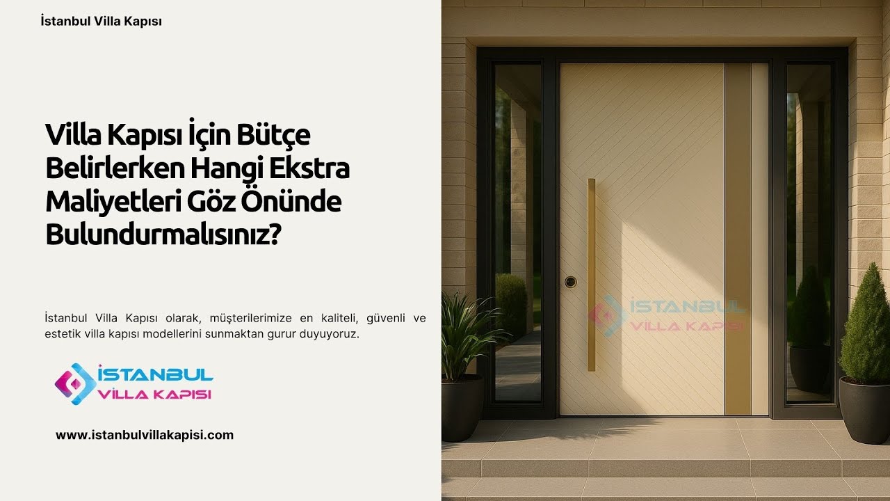 Villa Kapısı İçin Bütçe Belirlerken Hangi Ekstra Maliyetleri Göz Önünde Bulundurulmalı? #villakapisi