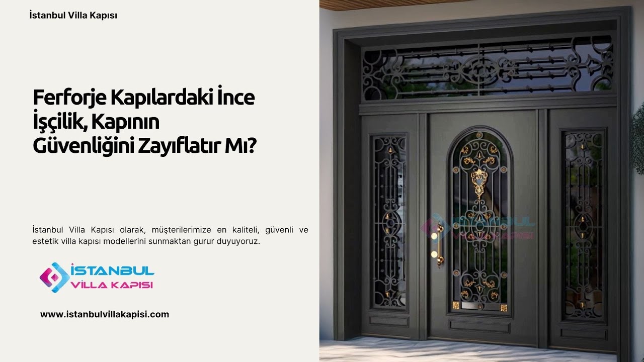 Ferforje Kapılardaki İnce İşçilik, Kapının Güvenliğini Zayıflatır Mı? #celikkapi #villakapisi #decor