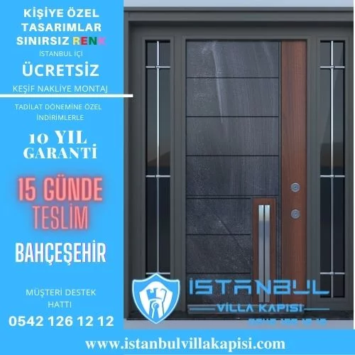 Bahçeşehir Villa Kapısı Modelleri Dış Etkenlere Dayanıklı Ölçüye Özel Üretim Kompozit Kompak Villa Kapıları