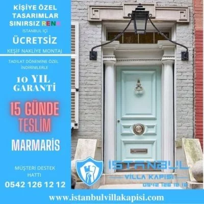 Marmaris Villa Kapısı Modelleri 1 Marmaris Villa Kapısı Modelleri İstanbul Villa Kapısı Kompozit Çelik Kapı