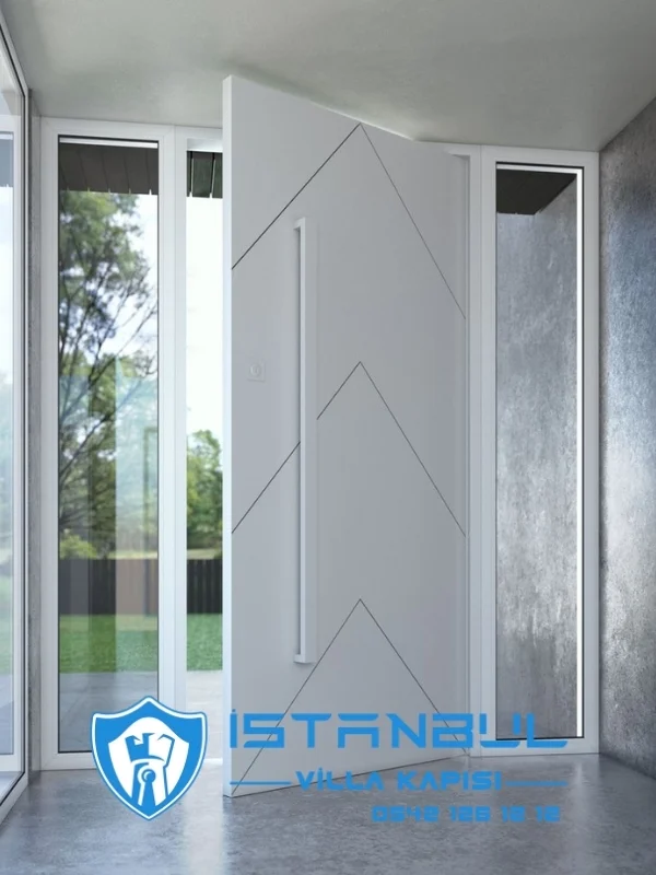istanbul villa kapısı beyaz kompak özel üretim villa kapısı steel doors haüsturen çelik kapı villa giriş kapısı camlı kapı modelleri kompozit villa kapısı