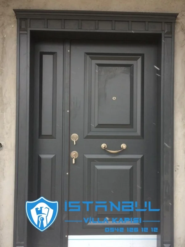 istanbul villa kapısı klasik kabartmalı özel üretim villa kapısı steel doors haüsturen çelik kapı villa giriş kapısı camlı kapı modelleri kompozit villa kapısı