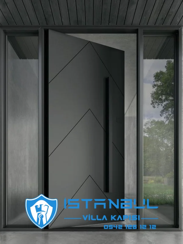 istanbul villa kapısı lüks modern özel üretim villa kapısı steel doors haüsturen çelik kapı villa giriş kapısı camlı kapı modelleri kompozit villa kapısı