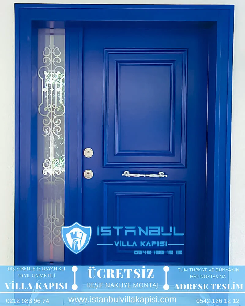 Mavi Villa Kapısı istanbul villa kapısı modelleri Haustüren DOORS entrance door steel doors