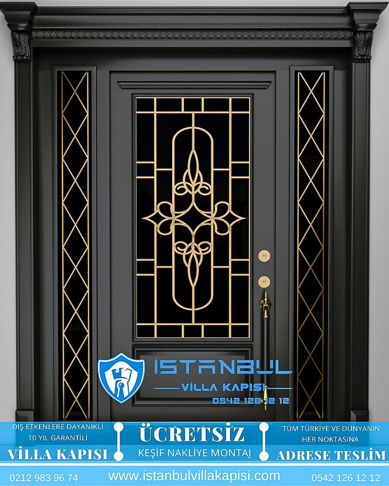 antrasit ferforjeli istanbul villa kapısı villa kapısı modelleri istanbul villa giriş kapısı villa kapısı fiyatları-12