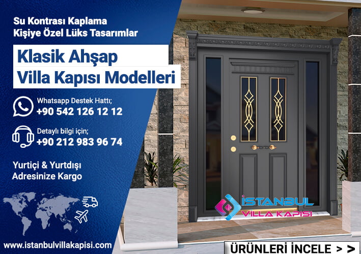 istanbul villa kapısı klasik modern villa kapıları dış etkenlere dayanıklı kompozit villa kapısı kopya