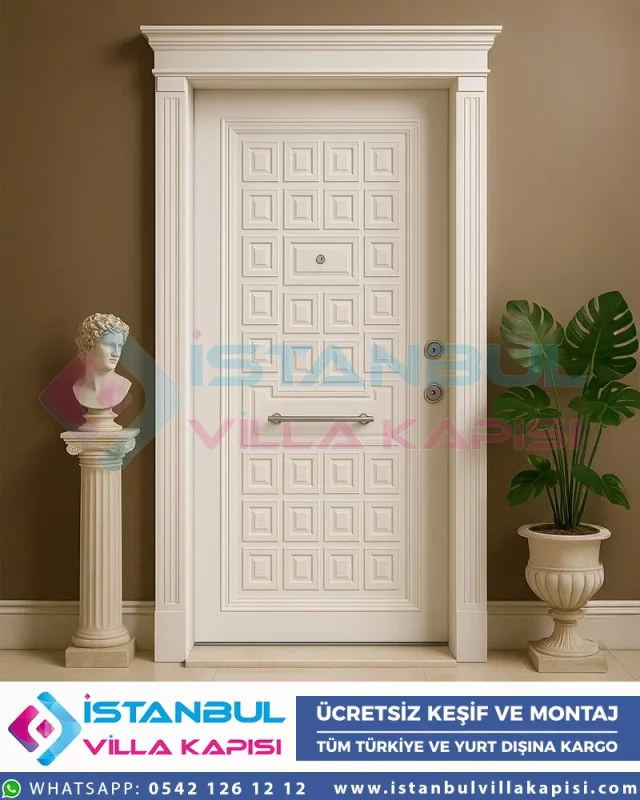 Klasik Krem Rengi Çelik Kapı Iris -+90 542 126 12 12 İstanbul Villa ...