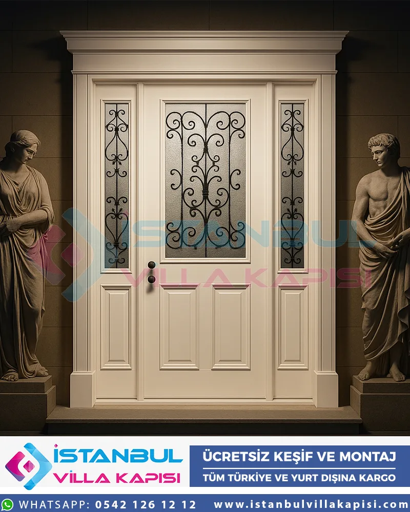 Emillia-Villa-Kapisi-Beyaz-Celik-Kapi