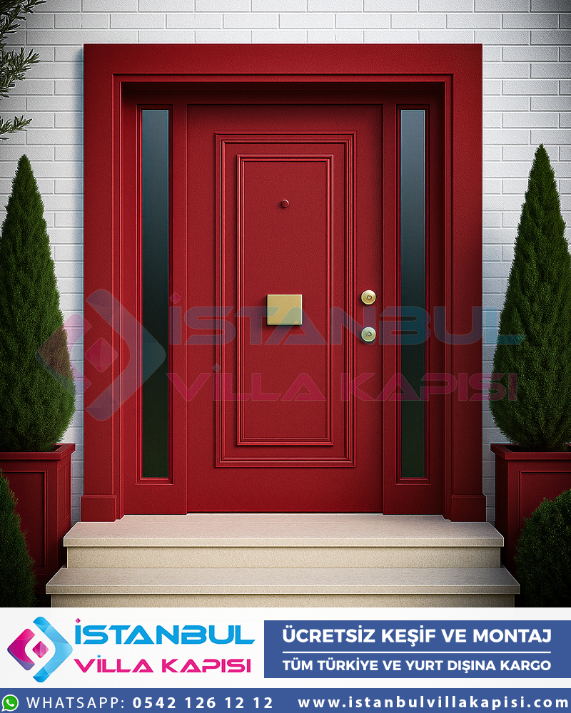 Manhattan-villa-kapisi-kirmizi-istanbul-villa-kapisi