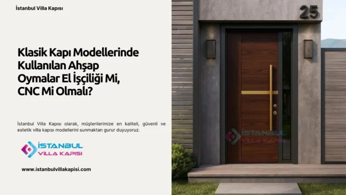 Klasik Villa Kapısında Ahşap Oyma: El İşçiliği Mi, Cnc Mi? | İstanbul Villa Kapısı