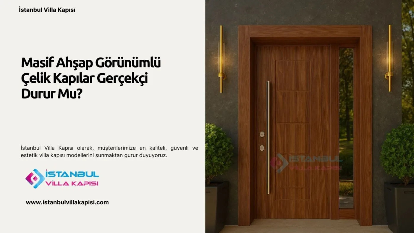 Masif Ahşap Görünümlü Çelik Kapılar Gerçekçi Durur Mu?
