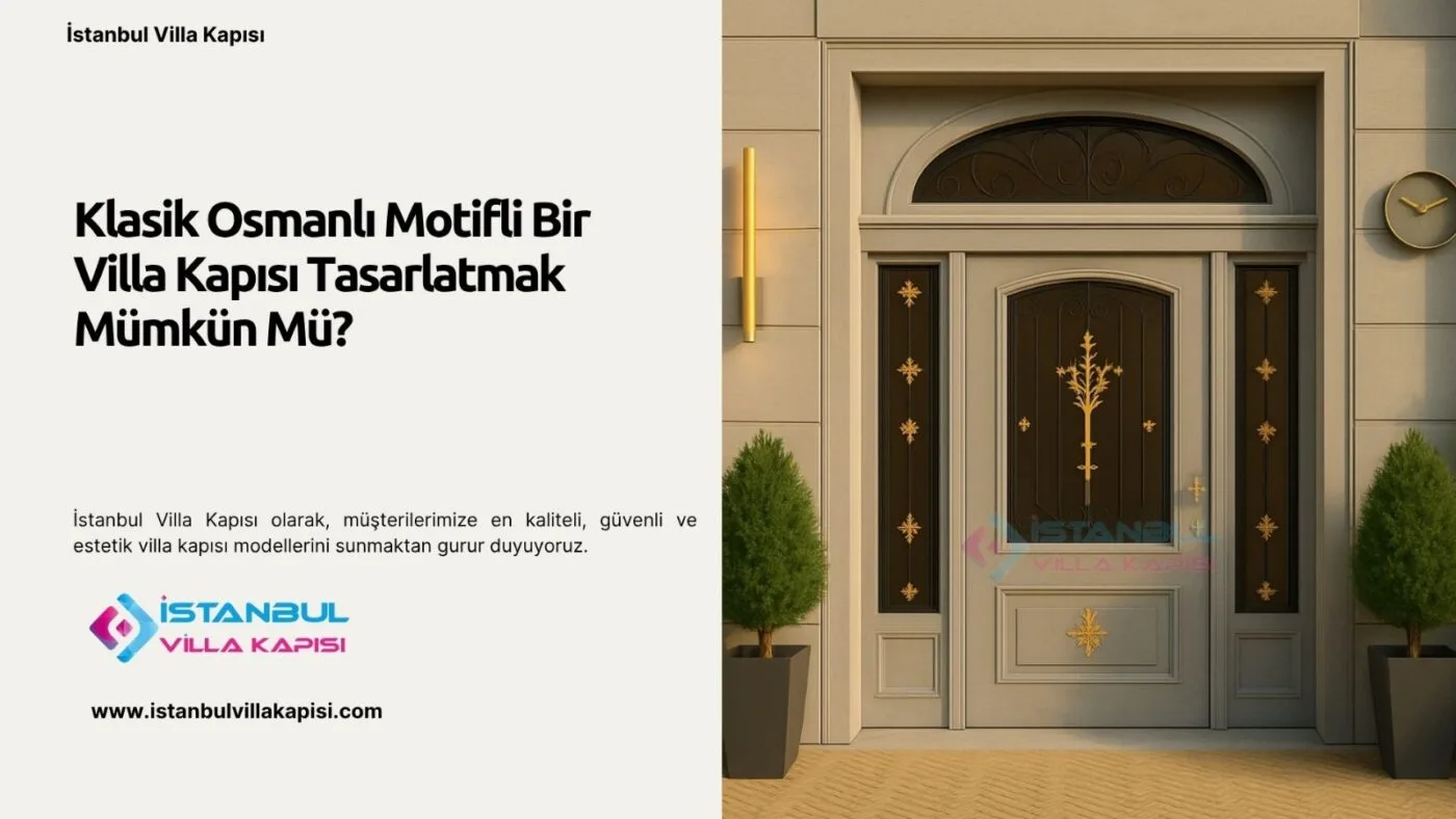 Klasik Osmanlı Motifli Bir Villa Kapısı Tasarlatmak Mümkün Mü? Klasik Osmanlı Motifli Bir Villa Kapısı Tasarlatmak Mümkün Mü?