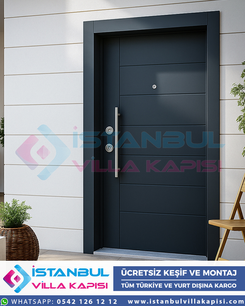 Teksas-Celik-Kapi-Gri-Ral-7016-Istanbul-Villa-Kapisi